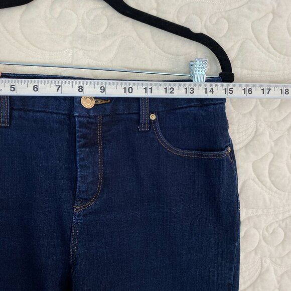 Chico's Girlfriend Slim Leg Ankle Jeans Dark Wash Blue Size 0 / 4R - Picture 10 of 14